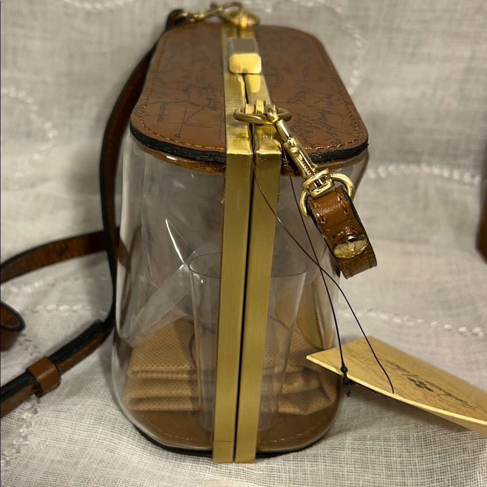 NWT Patricia Nash Anselma Riot rust camera bag purse leather w/ removable strap - Picture 5 of 15